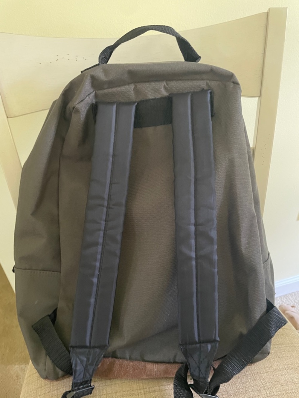 Aspen suede olive green and Brown school unisex Backpack - Picture 12 of 16